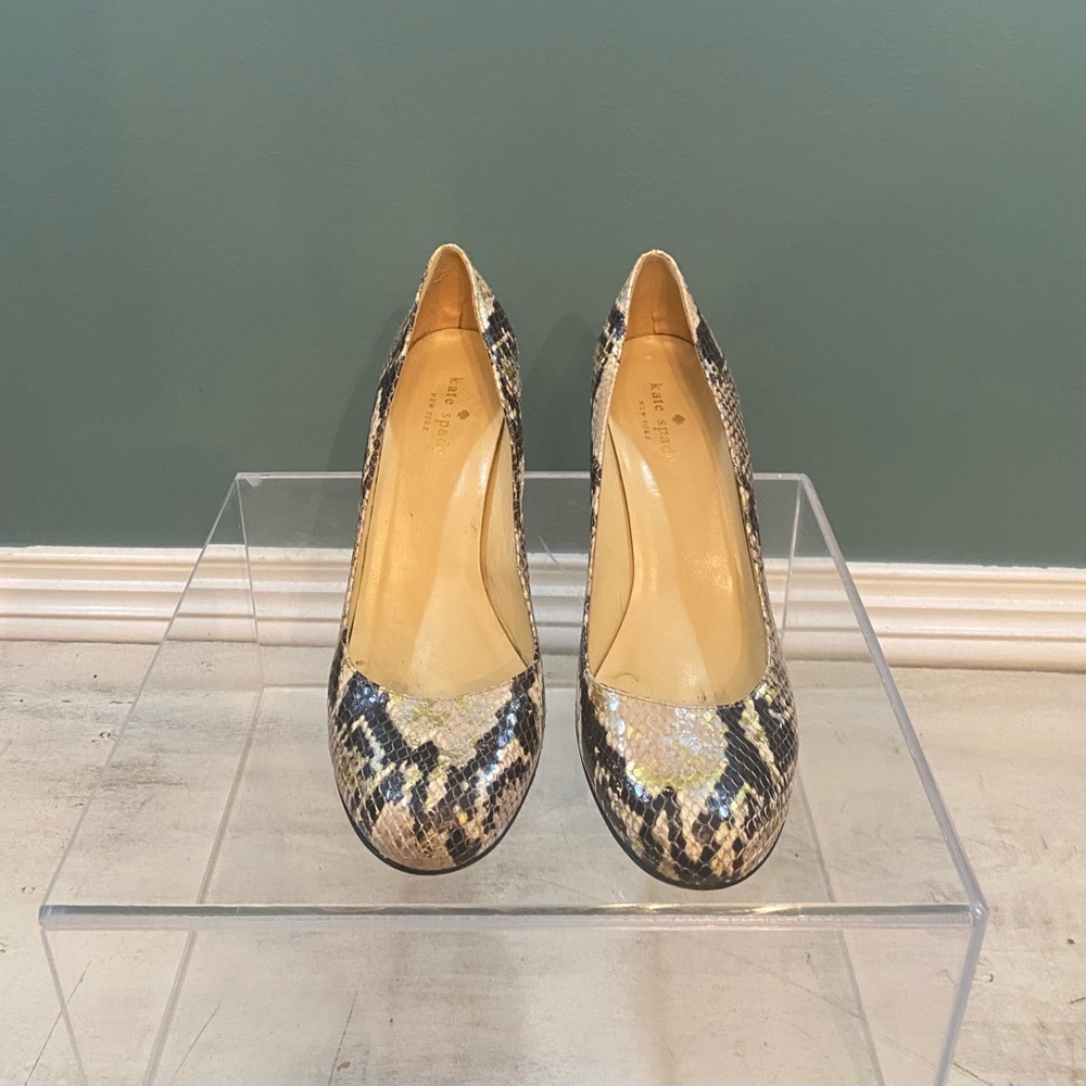 Kate Spade Size 8 Python Wedge Heels - image 1